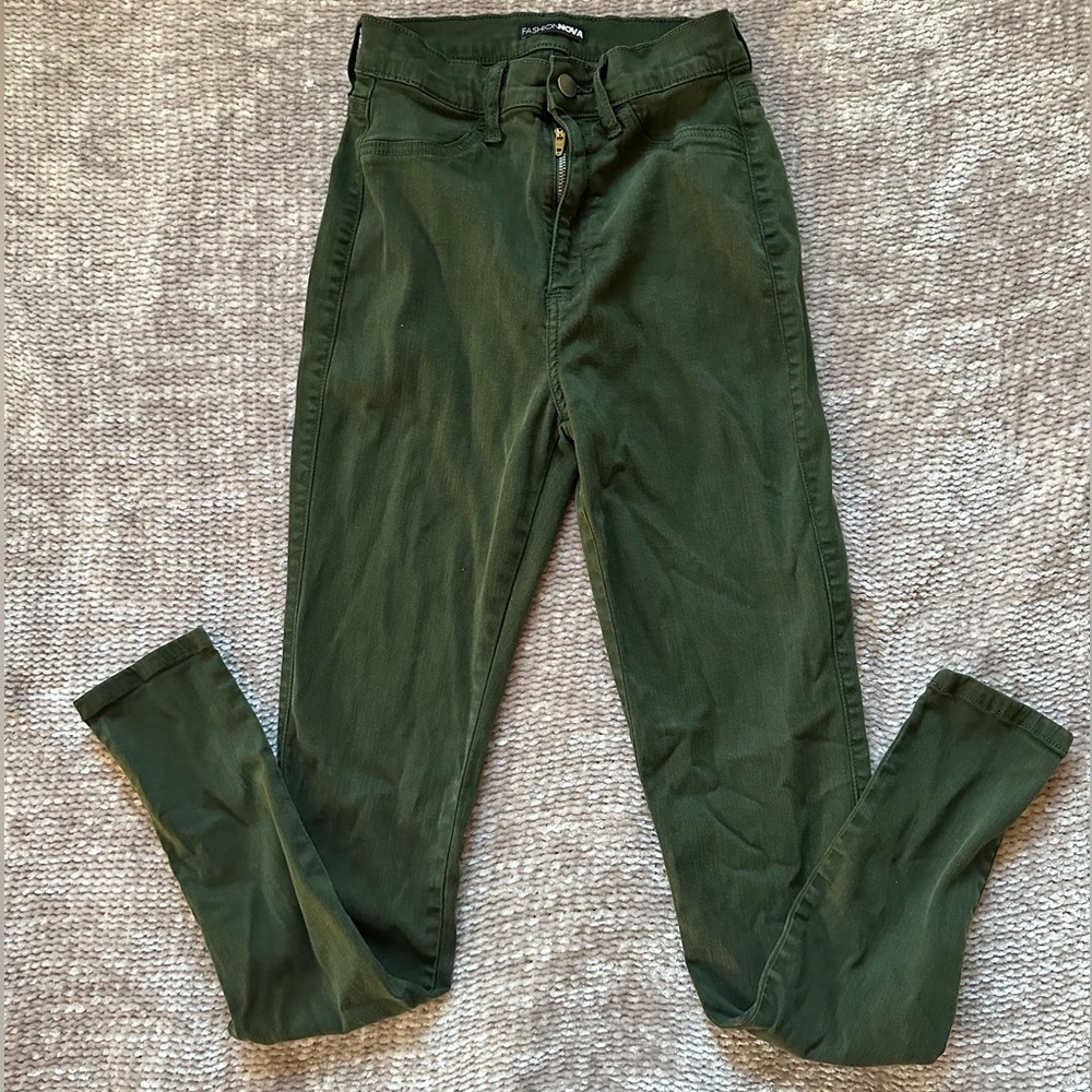 Olive green skinny Jean